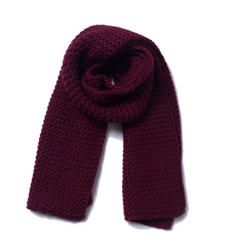 Effen dikke wollen sjaal voor dames, winter dikke warme sjaal, gebreide sjaal voor dames, handgemaakte lange sjaals, halsdoek: Wijnrood