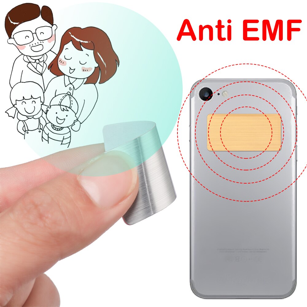 2pcs Lightweight Gold Silver Stickers Anti EMF Shield Radiation Protection Shield Stickers For Camera Cell Phone Laptop Unversal