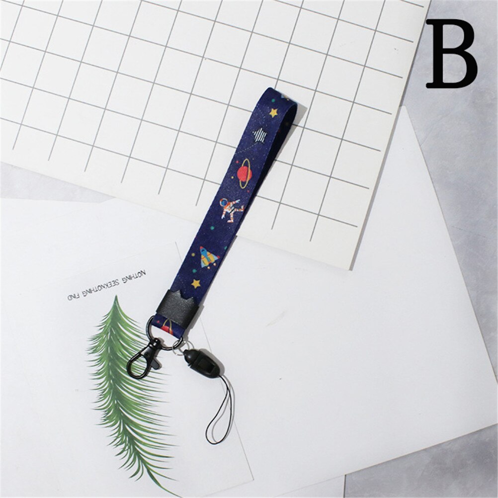 Nyckelring charmkablar diy häng rep lariat snodd 1 st söt tecknad handleden hand mobiltelefon mobil kedjeband: B 19cm