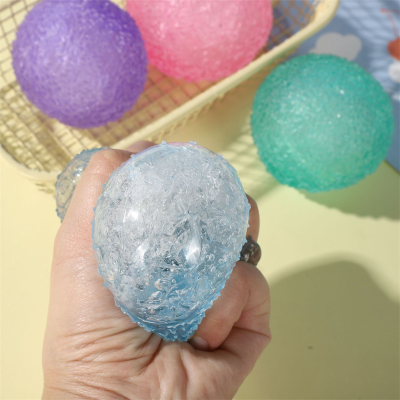 Balles anti-Stress Squishy multicolores pour enfants et adultes – Jouets sensoriels à texture douce, de boule de glace à presser Anti-anxiété