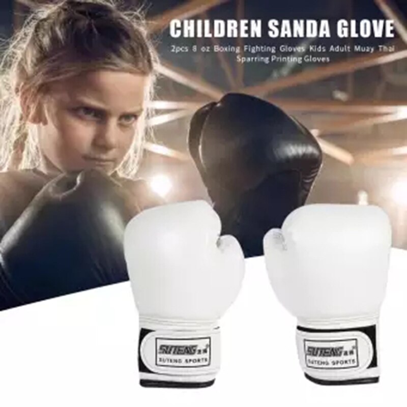 1 Paar Kind Bokshandschoenen Kids Training Vechten Handschoenen Karate Muay Thai Guantes Gratis Vechten Mma Sanda Training Kids Apparatuur
