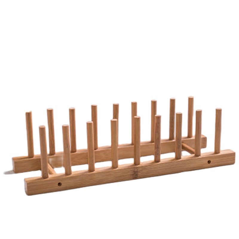 Massief Hout Gerechten Aftappen Keuken Rekken Houten Keuken Schotel &amp; Pot Cover Rack Eenvoudig Te Schoon Multifunctionele Vouwen afdruiprekken