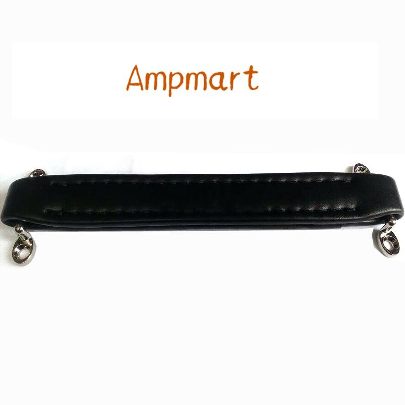 Uchwyty do wzmacniacza gitarowego Skórzane uchwyty w stylu vintage do drewnianych szafek gitarowych Uchwyty sprzętowe 1 szt: Black