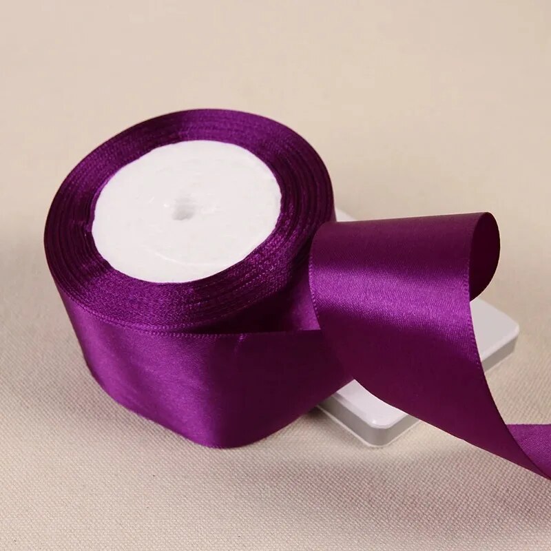 25Yards/Roll 50mm Satin Ribbons Wedding Wrapping Ribbons Bow for DIY Crafts Polyester Christmas Home Decor Accessories Tape: Multi-Colored