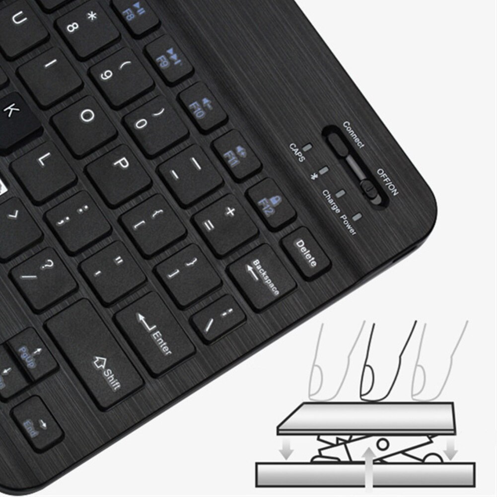 Bluetooth Toetsenbord 7/10Inch Mini Slim Wireless Bluetooth Keyboard Toetsenbord Voor Telefoon Tablet Laptop Беспроводная Клавиатура Teclado