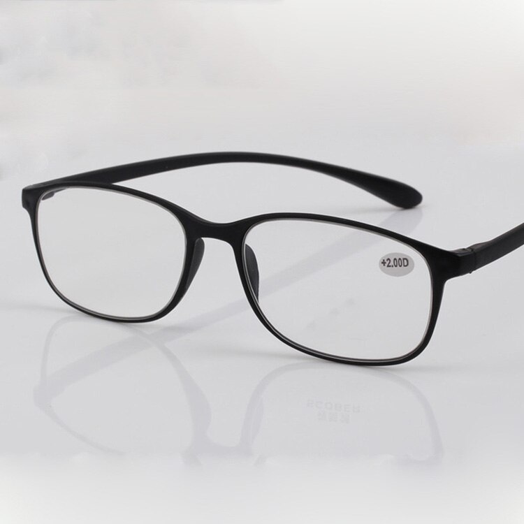 Glausa leesbril met groot montuur voor ouderen, superlichte flexibele leesbril voor boeken, papier, mannen en vrouwen, presbyopisch glas