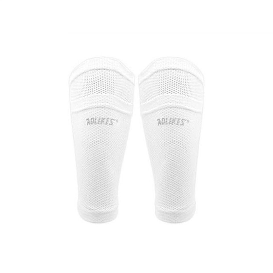 KoKossi paire Aolikes Football Football tibia garde adolescents chaussettes tampons professionnels boucliers Legging shinguard manches équipement de protection: White / L