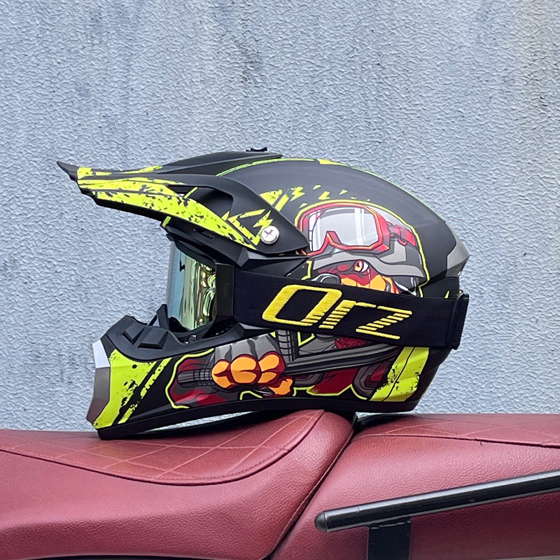 Casque de moto tout-terrain vélo descente AM DH VTT Capacete Cross Casco Motocross: Bleu / L