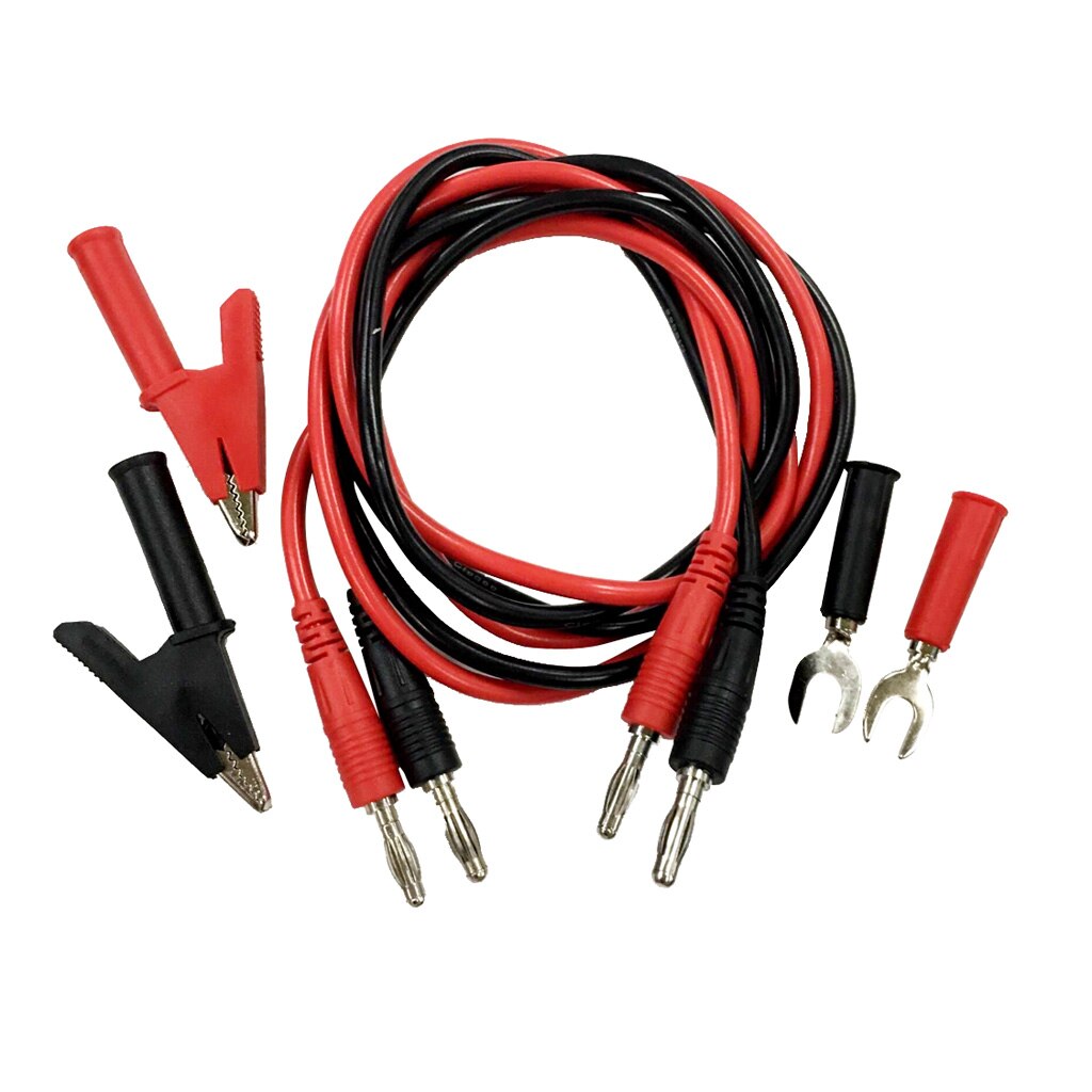 Electronic Test Leads Kit, Digital Multimeter 4mm Banana Plug Test Leads with Alligator Clips & Spade Lugs