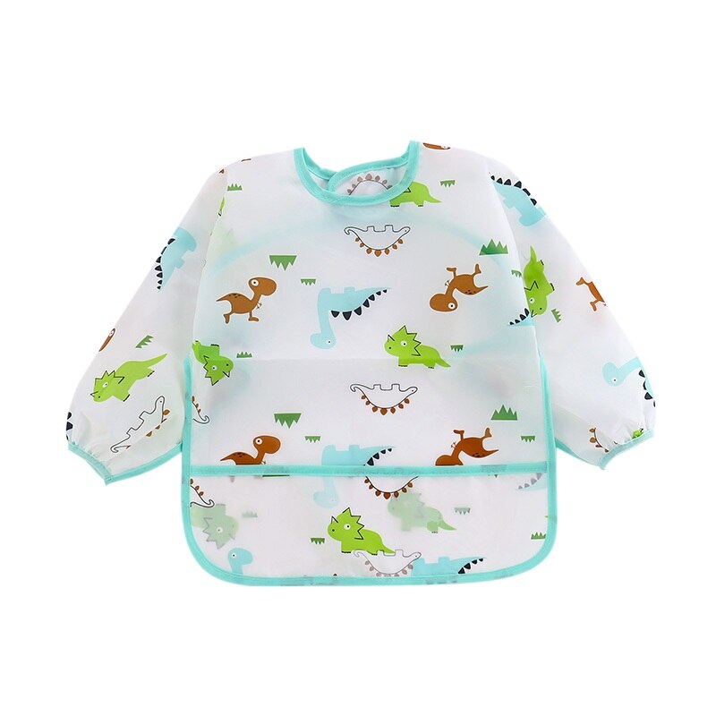 Unisex Infantili del bambino Del Bambino Del Grembiule Alimentazione Accessori Impermeabile Del Fumetto A Maniche Lunghe Bib Panni Del Burp Bambini: L / M