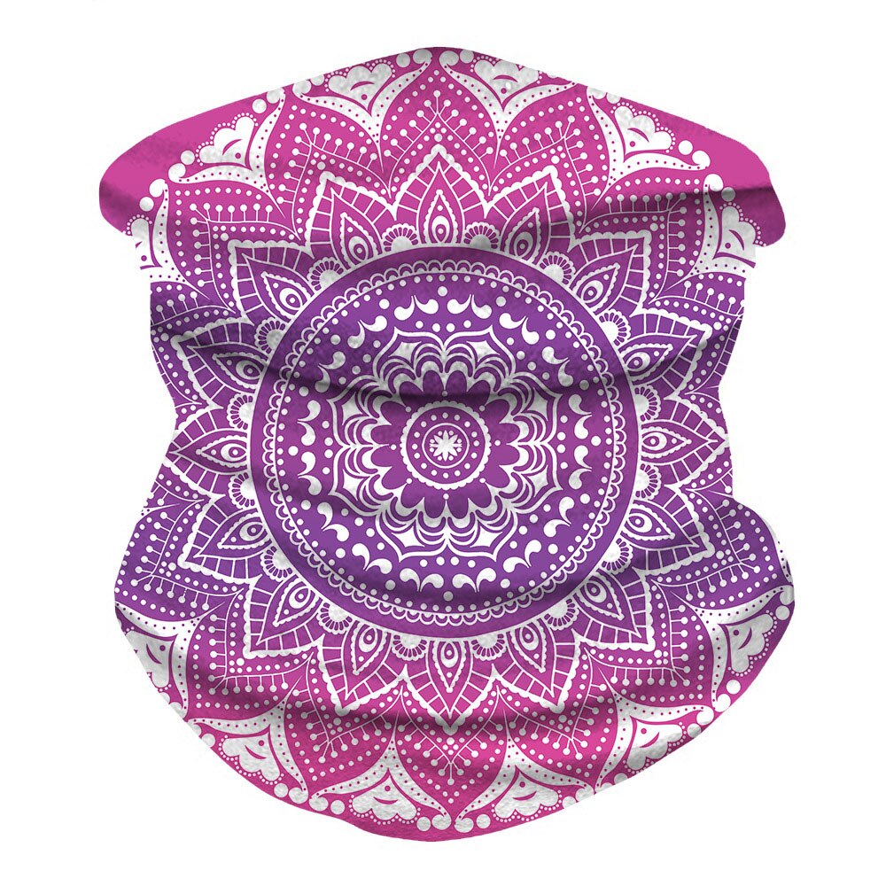 Mandala hodeskjerf headwraps til kvinner bandanas nakke menn gamasjer skjerf hals balaclava sol beskyttelse ansikt halo hodeplagg pannebånd: Farge 9