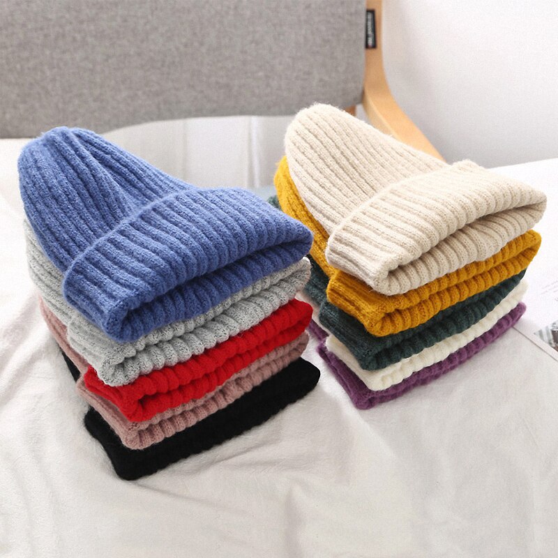 Frauen Mütze Hütte Gestrickte Winter Hütte Frauen Verdicken Warme Winter Hüte Für Frauen Beanies Damen Weiche Winter Kappe
