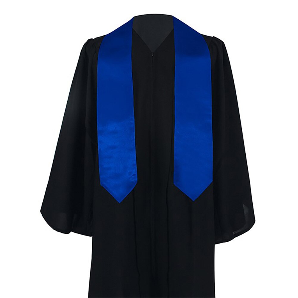 170cm enkelt farve ære tøj sy snor kvast collage kandidater dimission stjal fest dekoration graduering stjal og kor: Blå