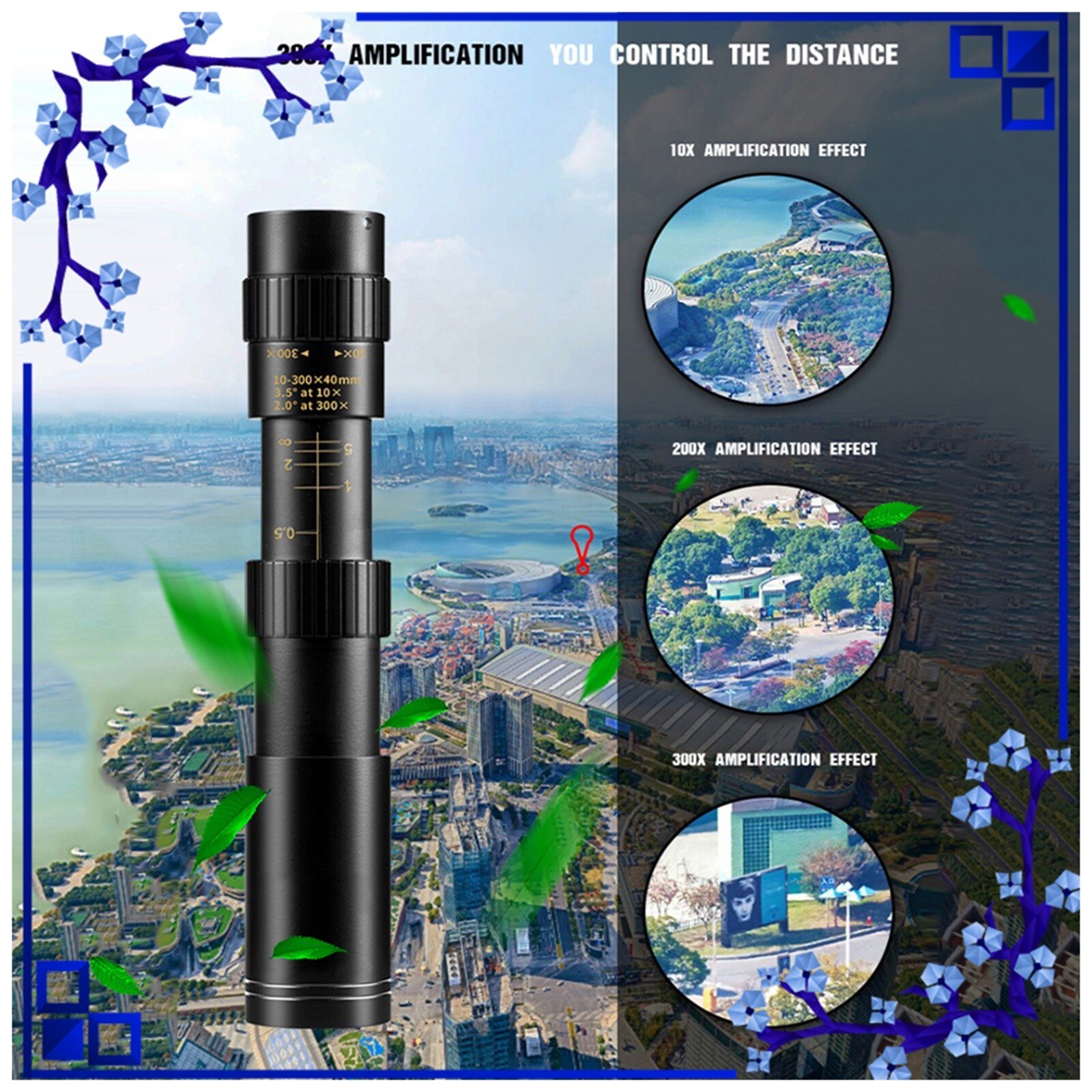 Super Tele Zoom Monoculaire Telescoop Draagbare Voor Reizen Strand Ondersteunt Smartphone Om Foto 'S