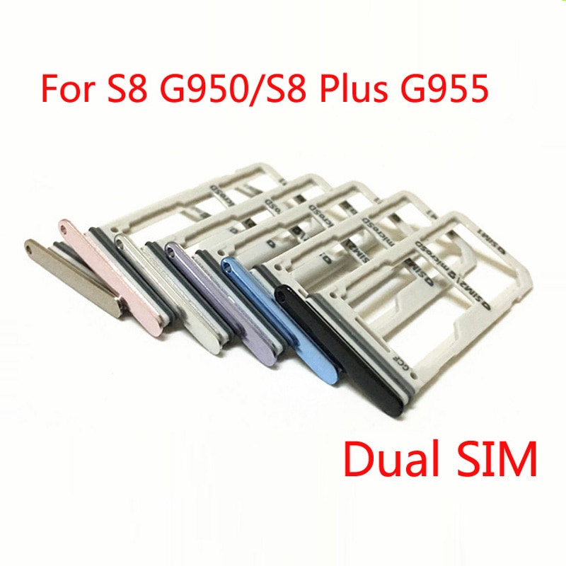 Dual SIM Card Holder Adapter +Micro SD Card Holder Slot Tray For Samsung Galaxy S8 G950/S8 Plus G955