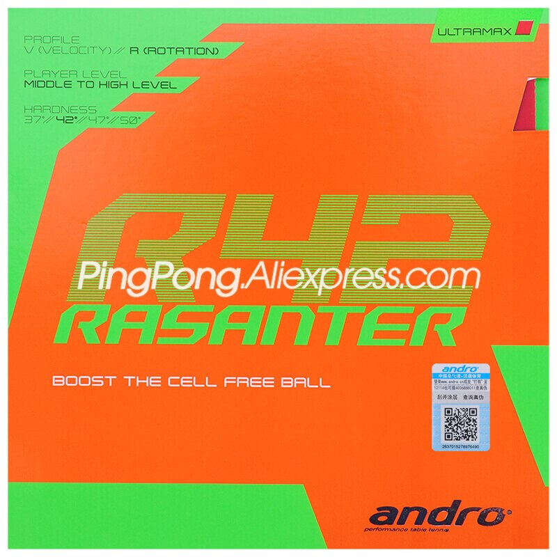 Andro Rasanter R42 Tafeltennis Rubber Pips-In Originele Andro R42 Ping Pong Spons
