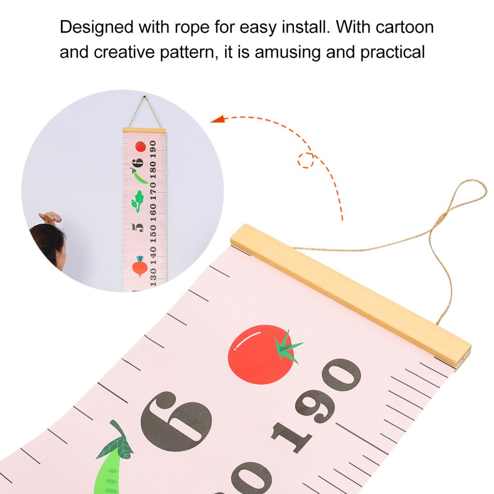 Cinta métrica de altura para 1pc niños, tabla de crecimiento infantil de dibujos animados