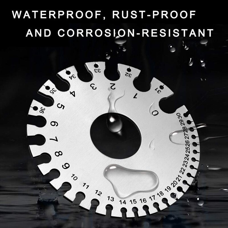 2 Pcs Stainless Steel Thickness Gauges, Wire Gauge Measurement Tool-Round Wire Cable Sheet Thickness Gauge