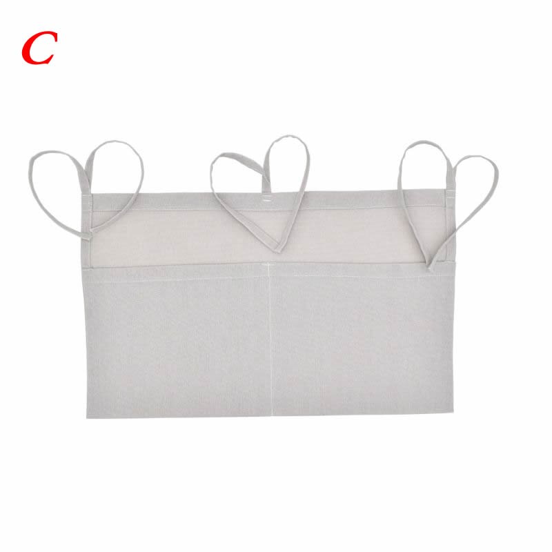 Baby Crib Children's Bed Hanging Bag Portable Waterproof Diapers Bedside Organizer Bed Bumper Cradle bag Bedding Accessories: C