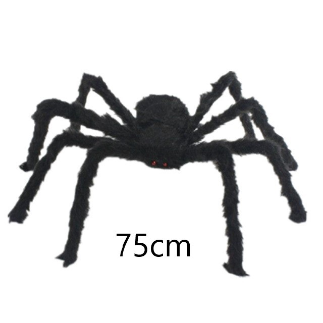 Grand araignée en peluche pour Halloween, accessoires de décoration de fête, grande araignée d'extérieur, chambre de décoration, tour d'une farce, grande araignée: BLEU CIEL