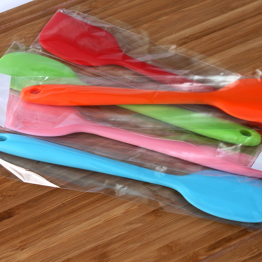 Silicone Spatula Baking Scraper Cake Spoon Cake Spatula Cream Scraper Brush Butter Mixer Cake Brushes Baking Tool Random Color