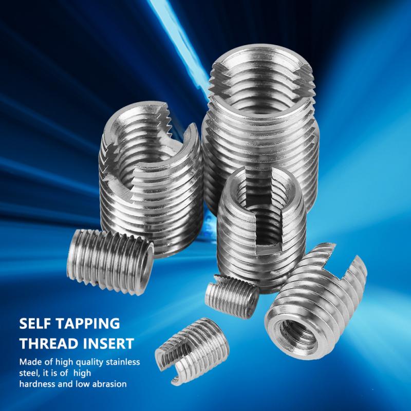 50 Stks/set Rvs Draad Insert Set Binnendraad Zelftappende Draad Inserts Fastener Versterken Reparatie Tool
