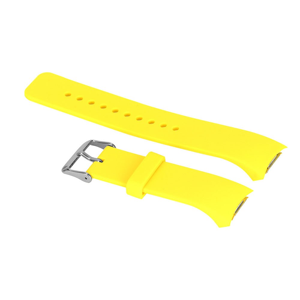 Siliconen Horloge Band Voor Samsung Galaxy Gear S2 R720 R730 Band Strap Sport Horloge Vervanging Armband 14 Kleuren Voor Keuze: Yellow