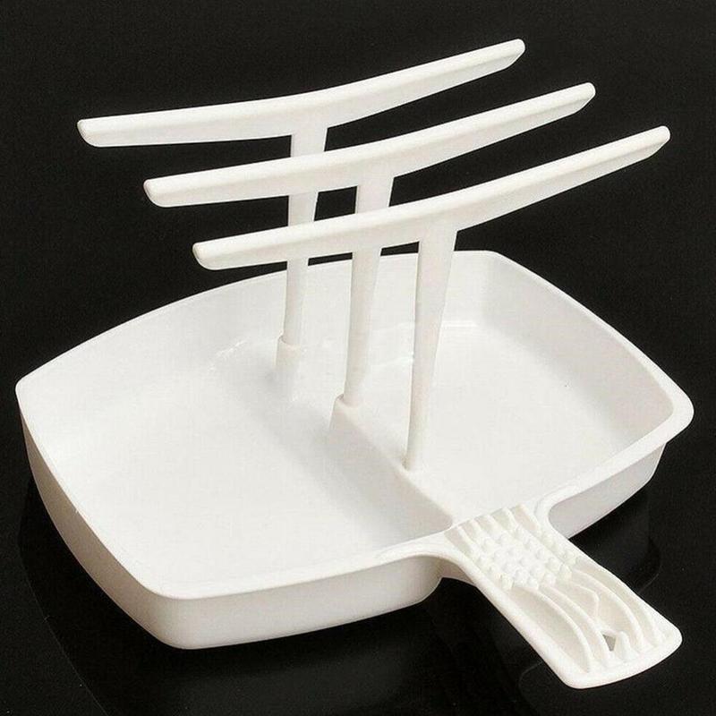 White Plastic Barbecue Grill Microwave Grill Kitchen Household Cooking Tray Baking Stove Bacon I5T1