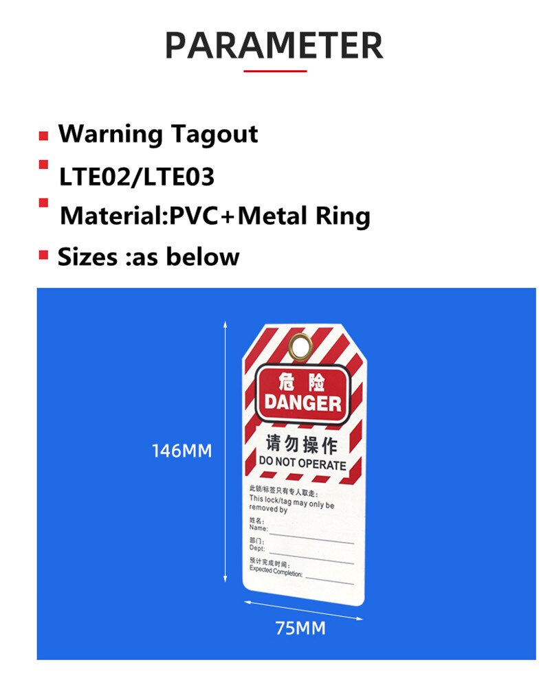 waterproof inspection lockout tag , padlock tagout do not operate maintenance label tagout 10pcs/lot
