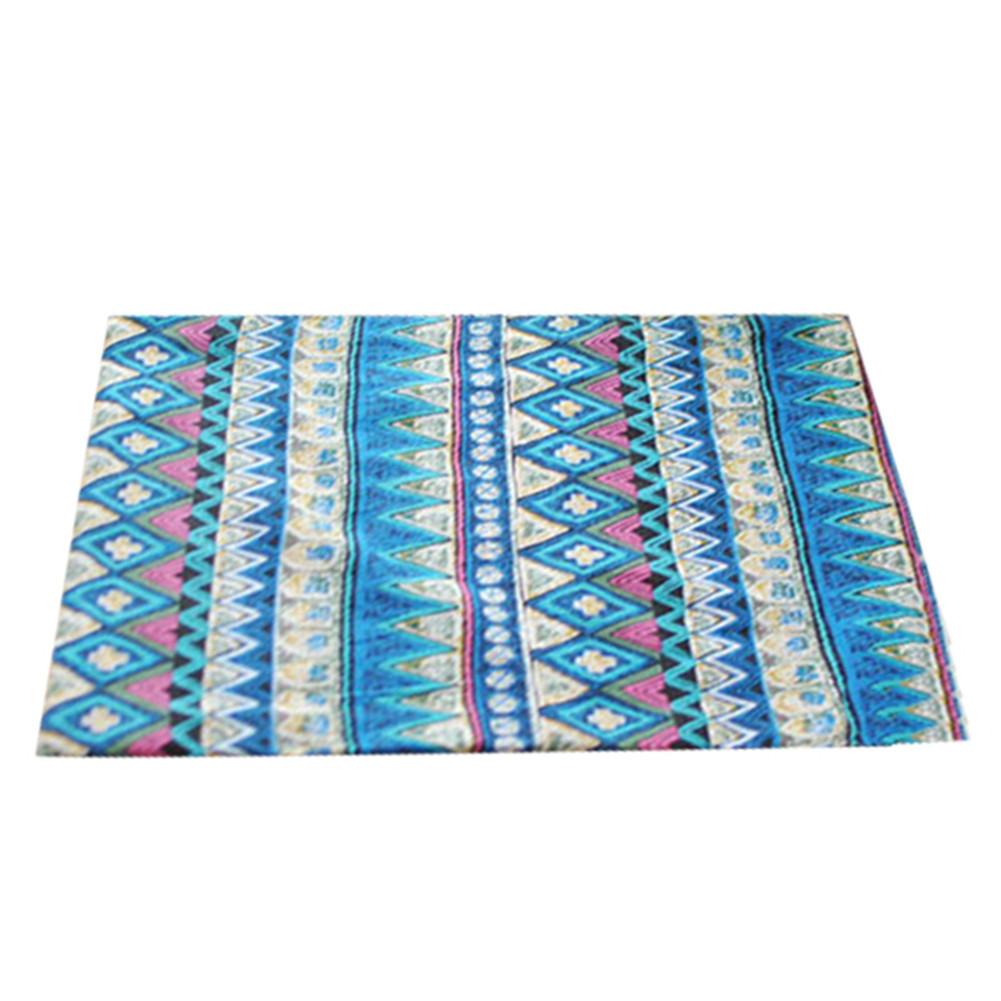 Salvamanteles de tela de lino y algodón, estilo étnico, distintivo, posavasos, tapete de mesa a prueba de calor: 4