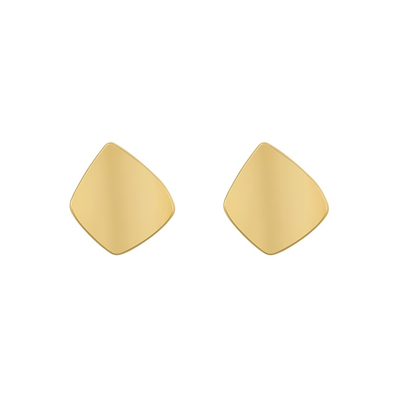 Europese En Amerikaanse Eenvoudige Frosted Gold Geometrische Vierkante Oorbellen Meisjes Sieraden Party Luxe Accessoires Voor Vrouw