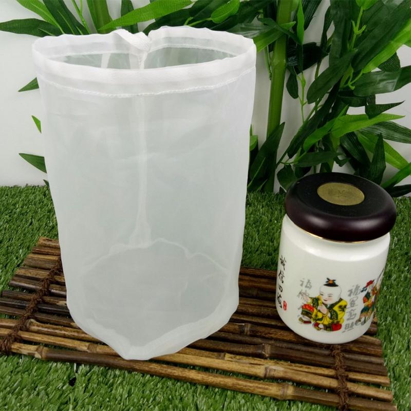 Topselling 8 Sizes Filter Bag Net Filter Reusable Home Brewing Wine Filter Bag Tea Nuts Juice Milk Nylon Strainer