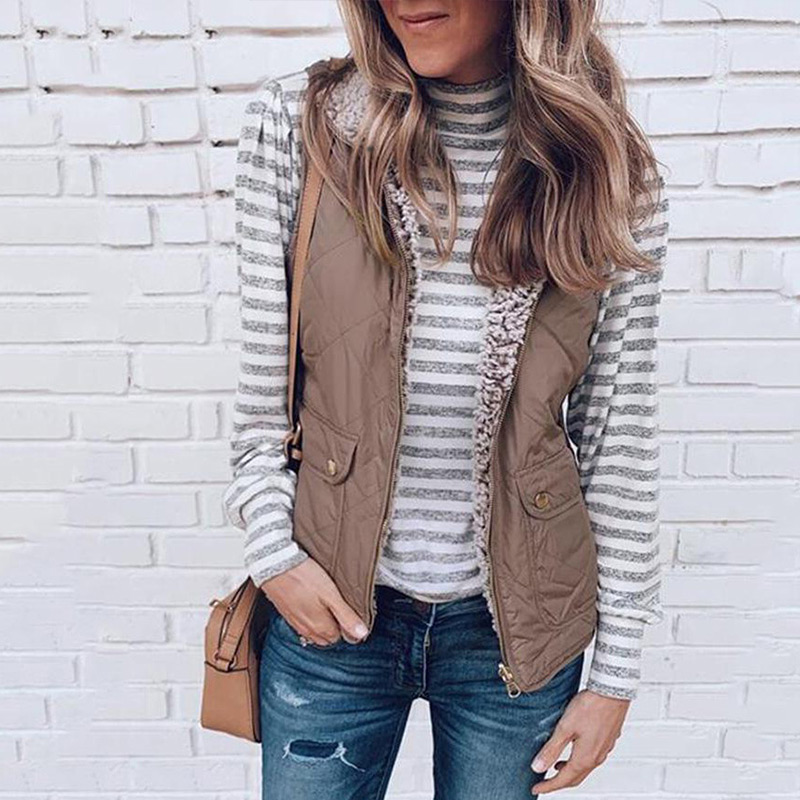 Gilet En Polaire Sans Manches Pour Femme - Imprimé Léopard Ou Uni - Chaud Et Doux - Parfait Pour L'automne/hiver Ou Les Couches