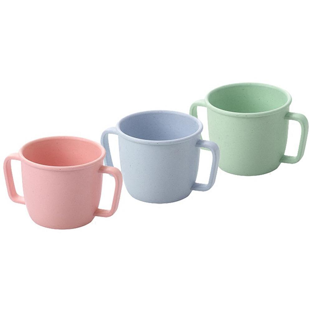 Cor sólida quebrado-resistente confortável prático prático multifuncional lida com copo de escova de dentes bebendo do agregado familiar do bebê