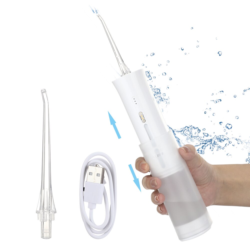 Oral Irrigator IPX7 Portable Water Jet Flosse 300ML Teeth Cleaner USB Rechargeable Water Dental Flosser Water Tank