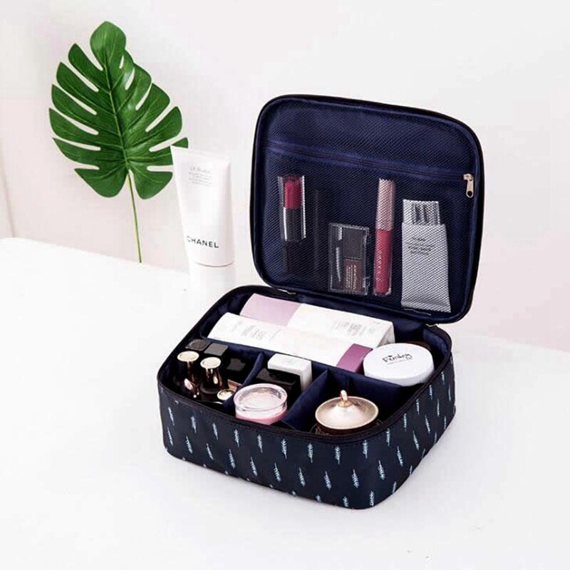 Kvinder rejser stor kosmetiktaske tegneserie flamingofunktion makeuptaske bagagerumslynlås makeup arrangør opbevaringstaske toiletartikler: 5