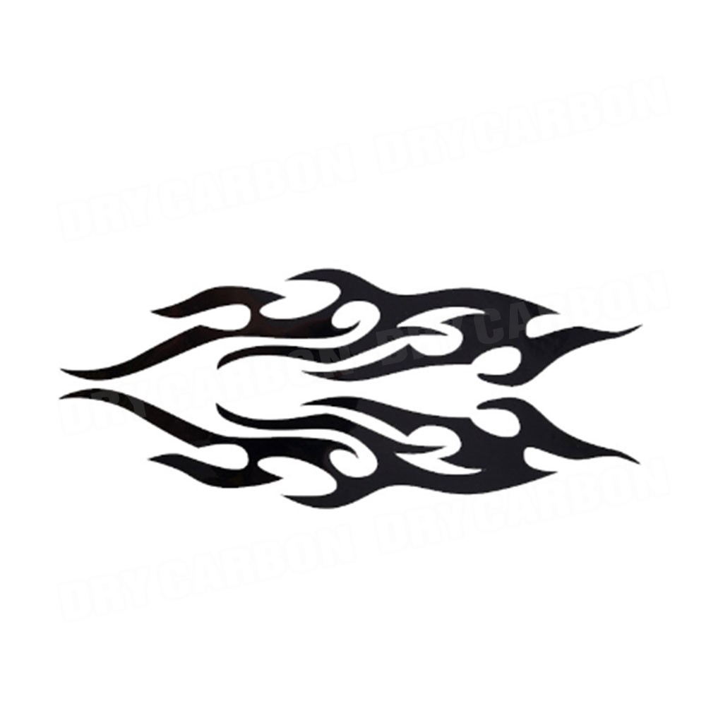DIY Flame Vinyl Decal Sticker Waterproof For Car Motorcycle Gas Tank Waterproof Motorcycle Flame Sticker Kit Decals Universal: army green