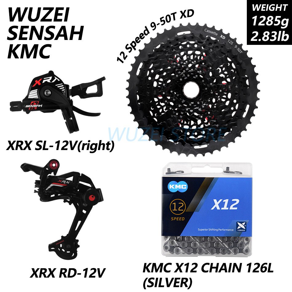 SENSAH XRX 1x12s groupset 170/175mm Crankset XD Flywheel KMC Chain GXP crank sprocket Mountain Bike Derailleurs Kit for M9100