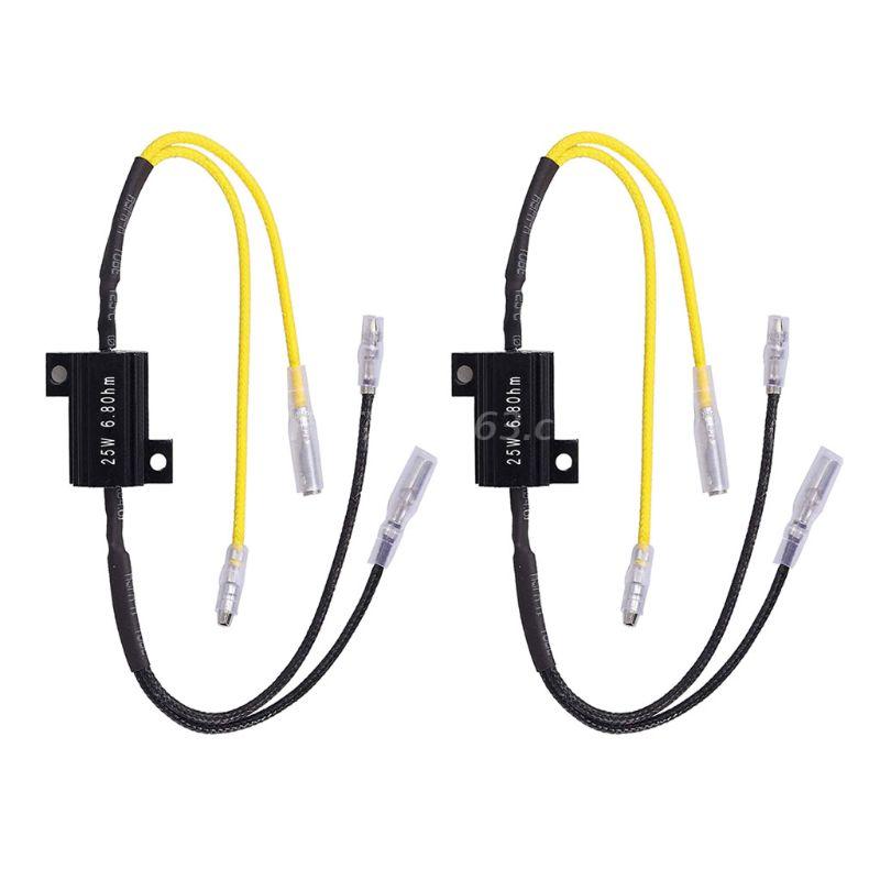 1Pair Moto Resistance Power Resistor Load Decoding Resistor for LED Mini Turn Signal Flash Light Repairing Parts 25W 6.8Ohm