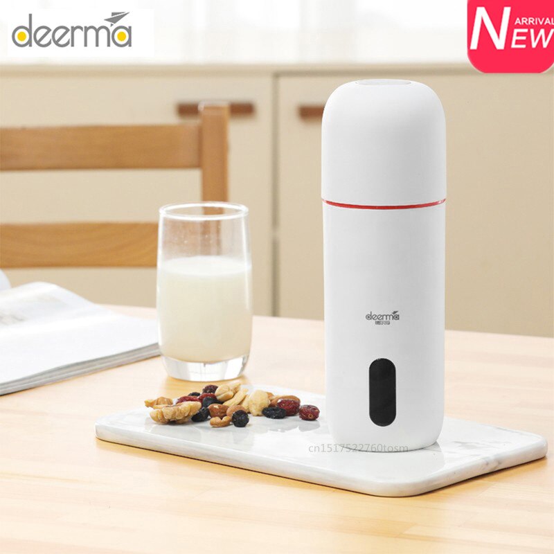 Deerma  dr035 350ml elektrisk vandkedel mini vand opvarmningskop elkedel te kaffe mælk varmere ført touch kontrol pot
