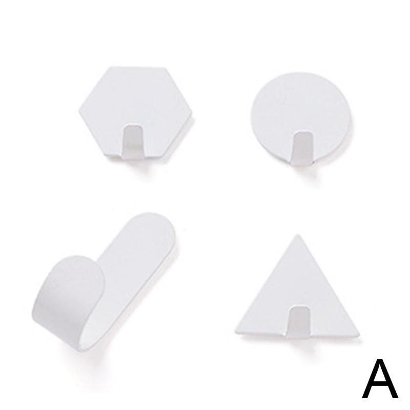 4 stuks/set hangers deur achter kapstok scandinavische stijl sleutelhanger slaapkamer wandhaak hangers voor kleding: A
