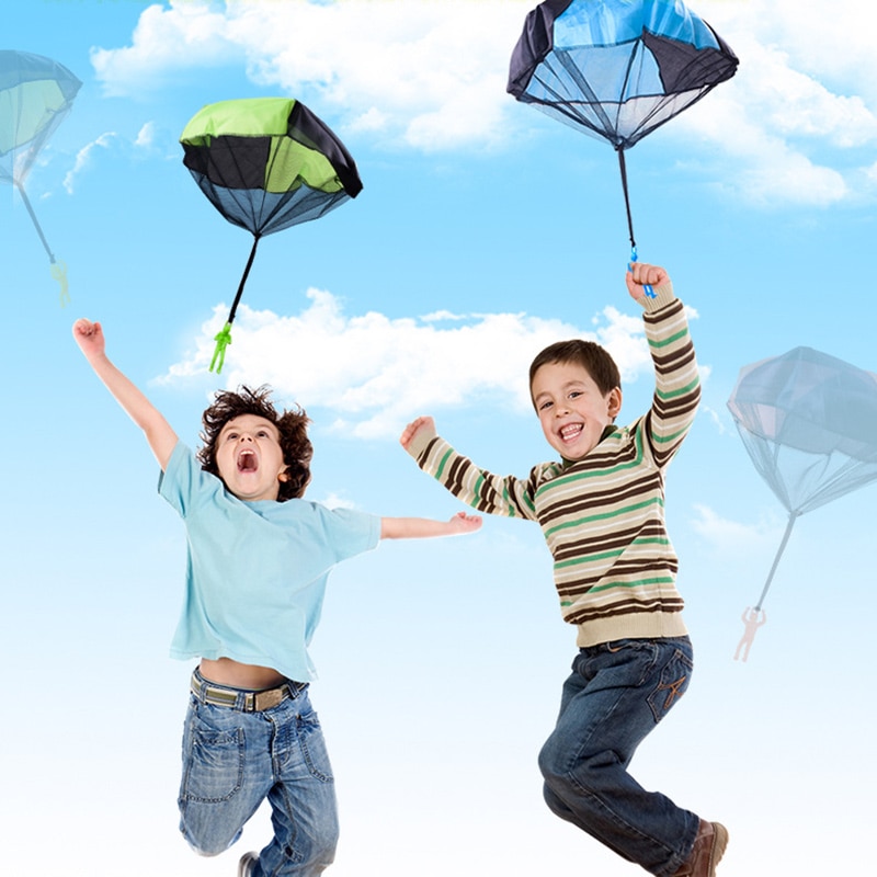 Hand Gooien Mini Soldaat Parachute Grappig Speelgoed Kid Outdoor Game Educatief Speelgoed Fly Parachute Sport Voor Kinderen Speelgoed Kid