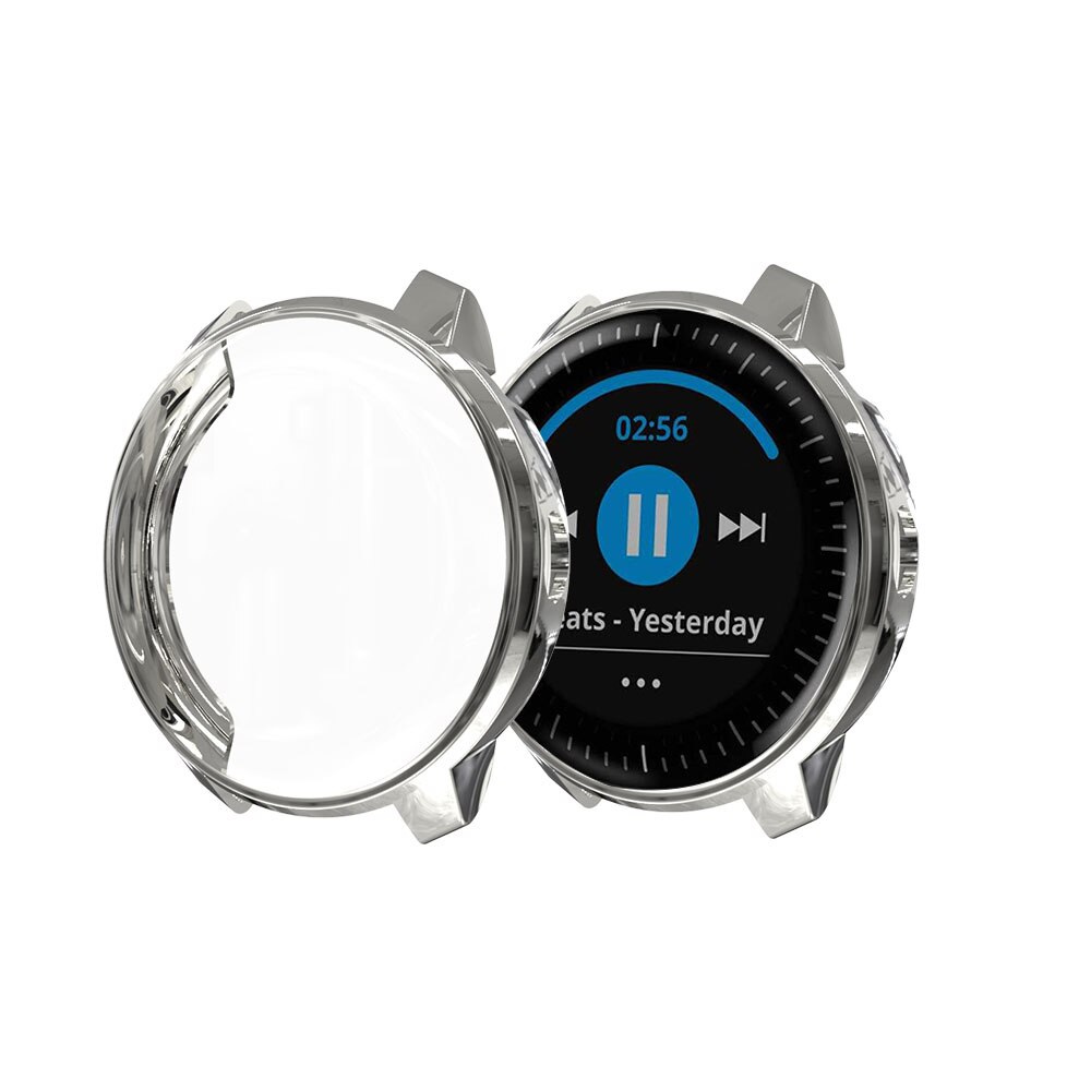 Clever Uhr fallen Für Garmin vivoactive 3 Volle Schutz TPU fallen Für Garmin vivoactive3 Bildschirm Schutz für vivoactive 3: Silber-