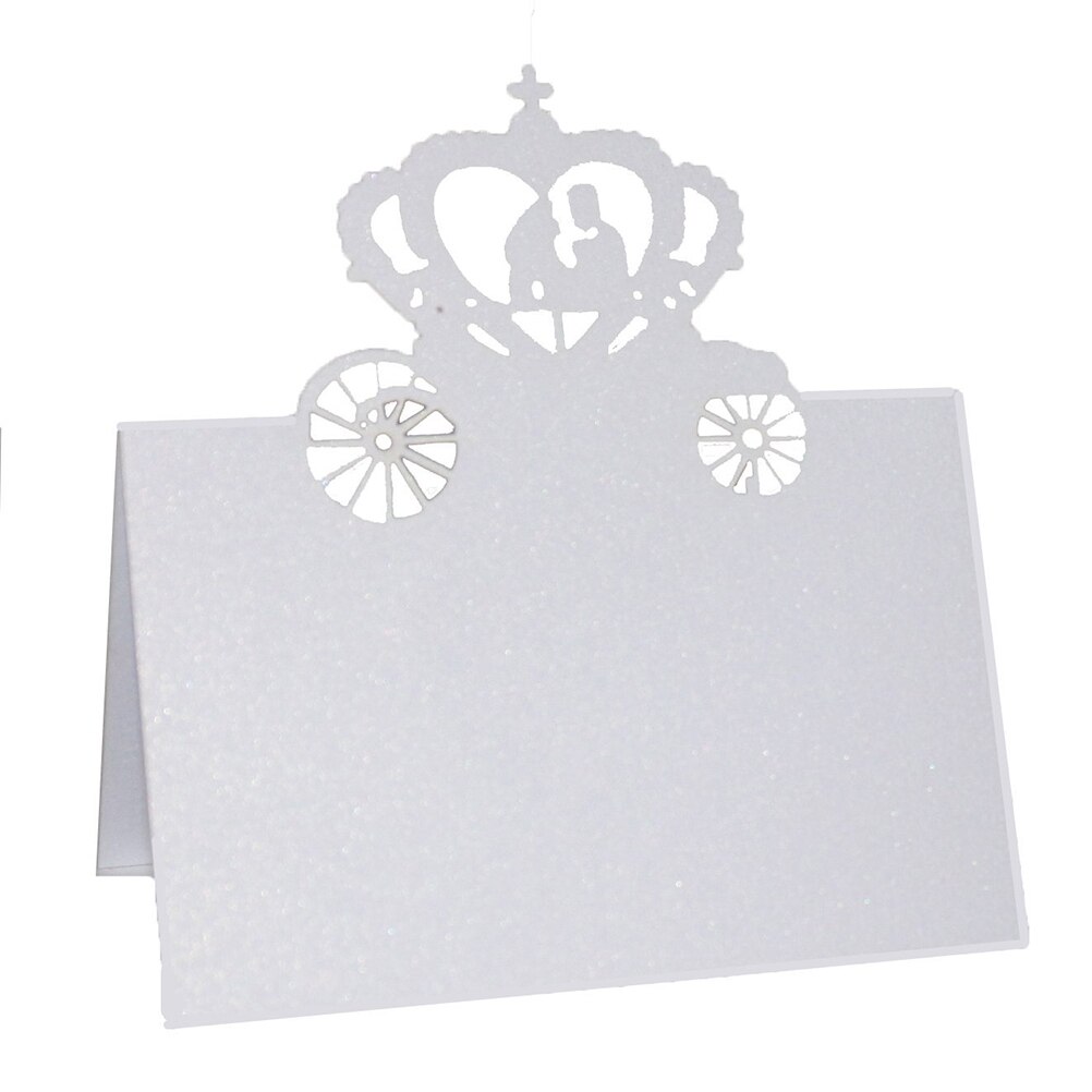 50PCS Paper White Table Card Heart Hollowed Table Namecard Table Cards Place Cards Wedding Guests Banquet Party Favors: Type F