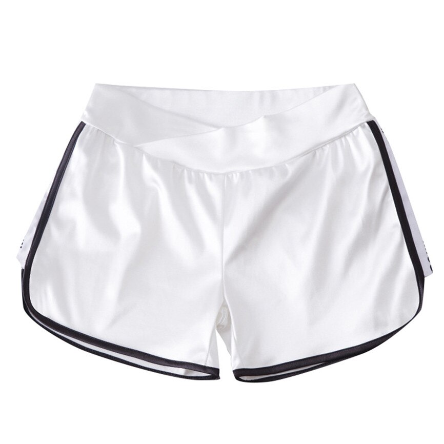 Schwangerschaft Shorts Casual frauen Mutterschaft Hose Sommer Stretch Tragen Schwangere Kurze Hosen Sport Stil Frauen Spitze Sicherheit Shorts: White / XL
