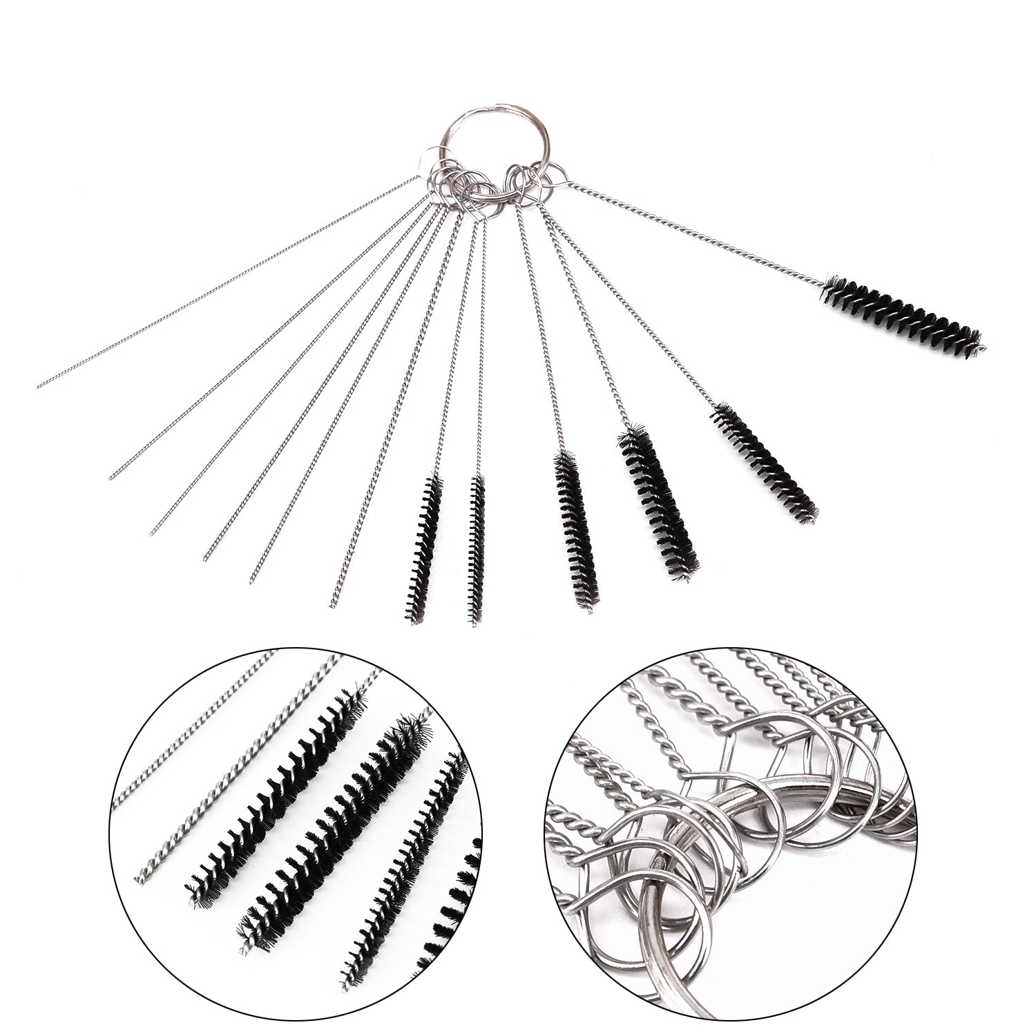 Brushes & Needles Car Dirt Carbon Carburetor Cleaning Remove Tool Kit