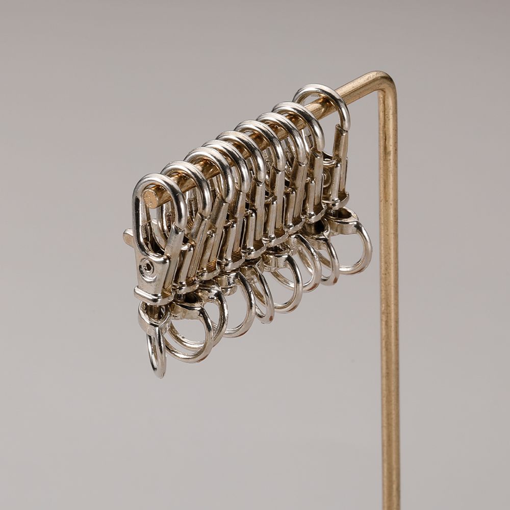 1/5/10/20pcs Goud Verzilverd Karabijn Haken Split Sleutelhanger Swivel Connector Karabijnhaak voor Sieraden Bevindingen Maken DIY