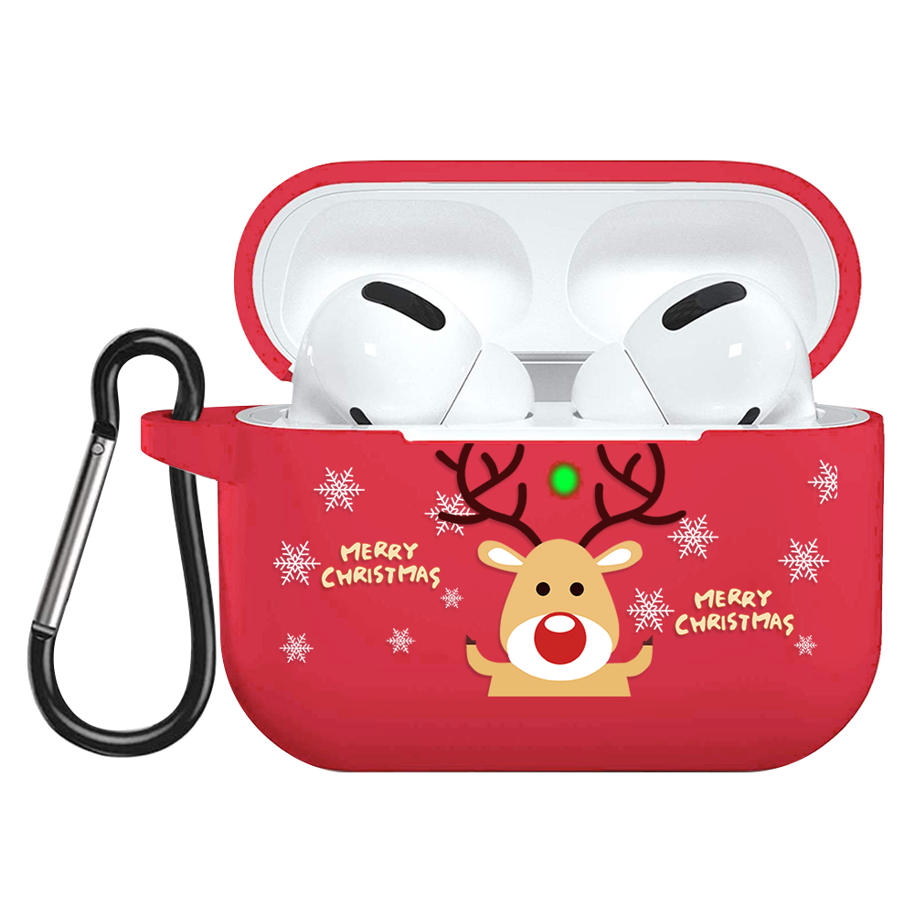 Julår för apple airpods 3 fodral mjuk silikon matt coque bluetooth trådlöst hörlursfodral för air pods pro: Kpet-ho-sdjzmilu 3d