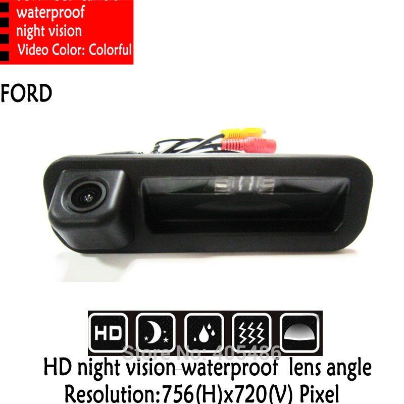 Wifi draadloze auto sony kofferbak handvat wifi camera auto achter view camera Voor Ford Focus Mondeo Kuga camera kleur waterdicht led