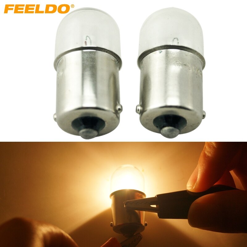 Feeldo 10 stk  t1614 t16 24 v 5w ba15s 1156 lastebil klart glass lampe sving hale pære auto indikator halogen lampe #fd -3163